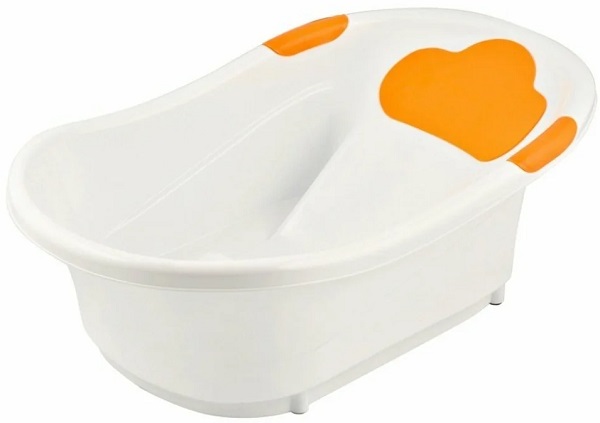 Ванночка ROXY KIDS RBT-W1035-O С анатомической горкой и сливом Оранжевый