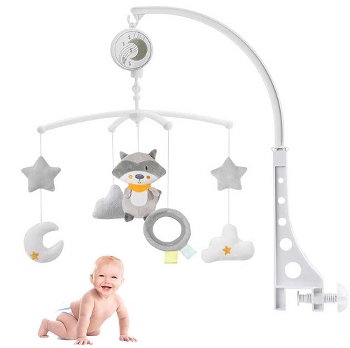Мобиль 0+ KONIG KIDS музыкальный Енот арт.63605