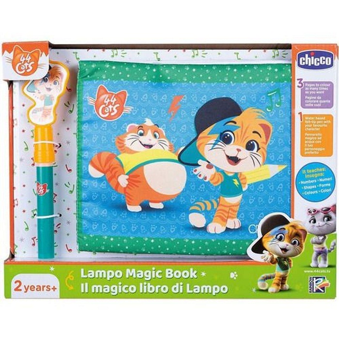CHICCO Игрушка развивающая книжка-раскраска мягкая Lampo 2г+