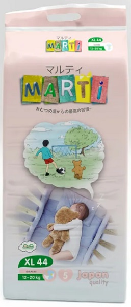 Подгузники для детей MARTI XL44 ( 12-20кг ) 44шт