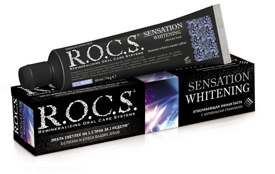 Зубная паста ROCS Sensation Whitening Отбеливающая 74г РОКС