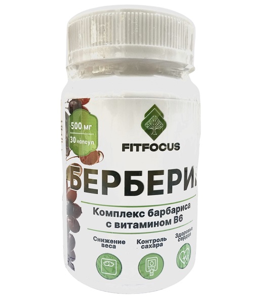 Fitfocus Берберин с вит. В6 500мг №30капс  &