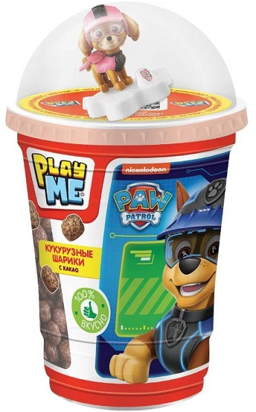 Кукурузные шарики Play Me Paw Patrol с игрушкой 50г