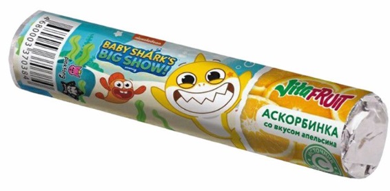 Аскорбиновая кислота 30г Baby Shark / Cave Club