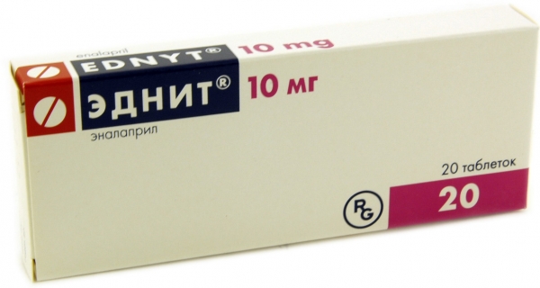 Эднит табл. 10мг №20   ( эналаприл )
