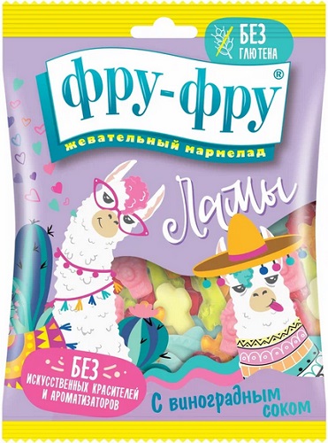 Фру- Фру Мармелад жевательный Ламы 80г  