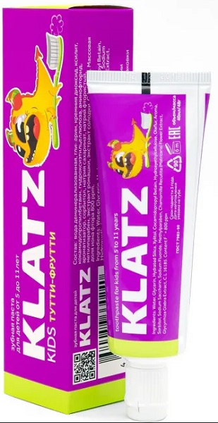 Зубная паста KLATZ Kids Тутти фрутти 40 мл