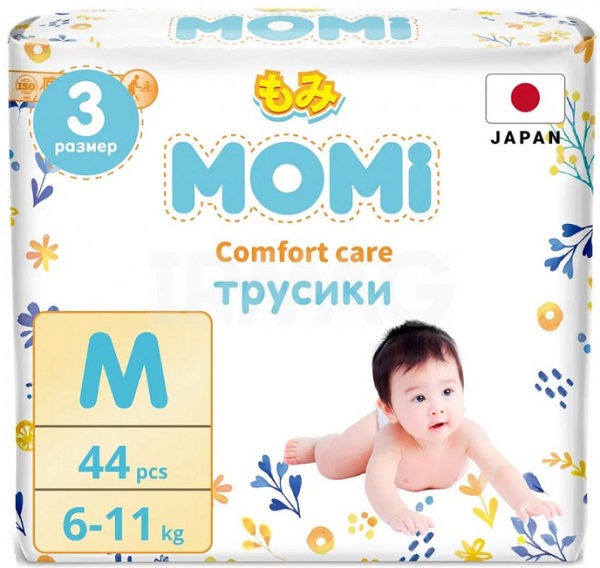 Трусики-подгузники для детей MOMI Comfort Care M44 ( 6-11 кг ) 44 шт