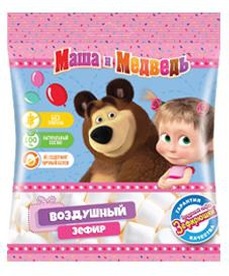 Зефирюшки Маша и Медведь зефир воздушный для Десертов 80 г