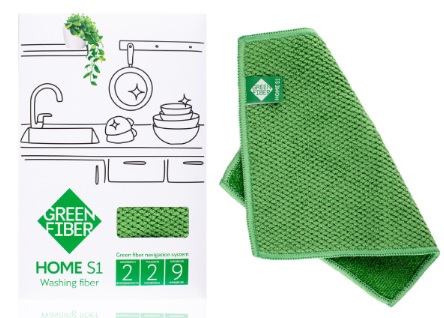 Home S1 - washing файбер для мытья посуды зеленый GreenWay 06001