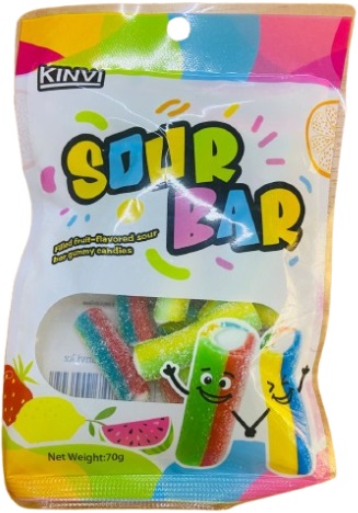 KINVI Мармелад жев. Sour bar Кислый батончик 70г