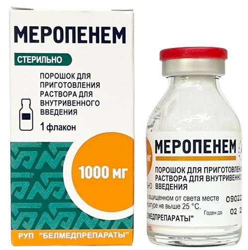 Меропенем порошок 1 г №1 фл Белмедпрепараты
