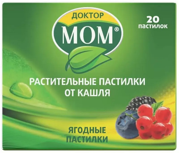 Доктор МОМ растительные пастилки от кашля №20 ( ягодные ) (Упаковка)