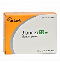 Лансет капс. 15 мг №28 ( лансопразол )