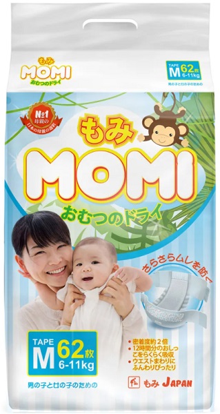 Подгузники для детей MOMI M62 ( 6-11 кг ) 62 шт