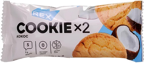 Protein Rex 25% Печенье Кокосовое 50г с высоким содержанием протеина 