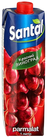 Santal Красный виноград 1л Напиток т/пак