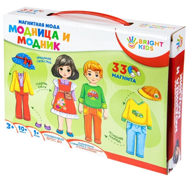Игра Магнитная одевашка Модница и модник арт.2423-ИН BRIGHT KIDS