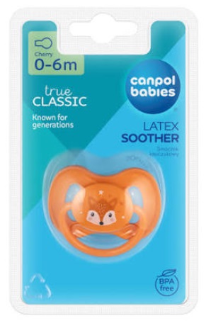 Пустышка Латексная CANPOL BABIES Animals 0-6м ( 1 шт ) арт.22/593