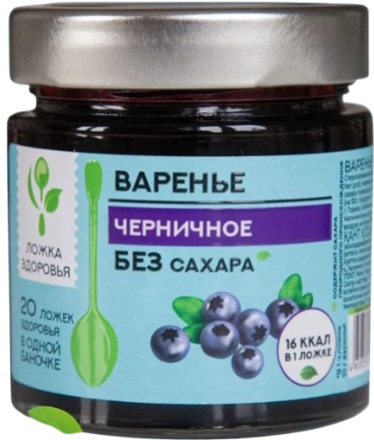 Ложка здоровья Джем Черничное 200г б/сах ст/бан