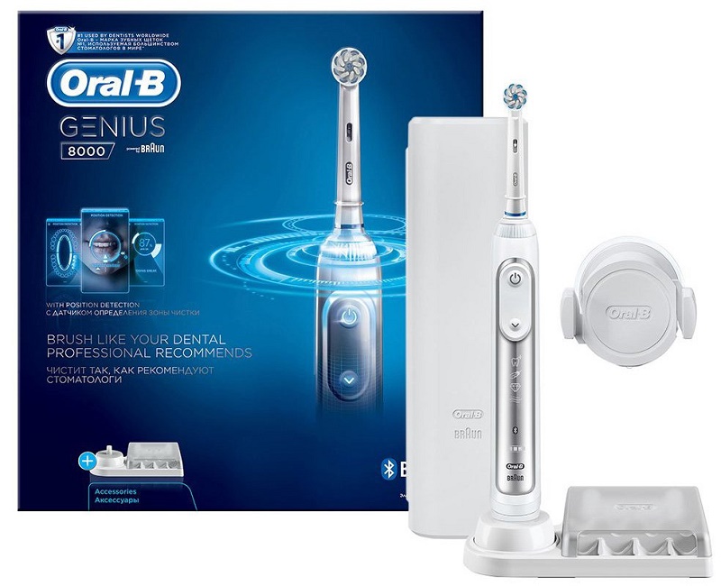 Зубная щетка Электрическая ORAL-B Genius 8000 Silver D701.515.5XC