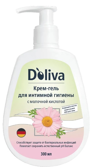 DOLIVA Крем гель для интимной гигиены с молочной кислотой 300 мл