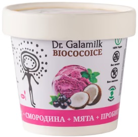 Dr.Galamilk BioCocoIce Десерт взбитый замороженный 100г Кокос+Смородина+Мята+Пробиотик