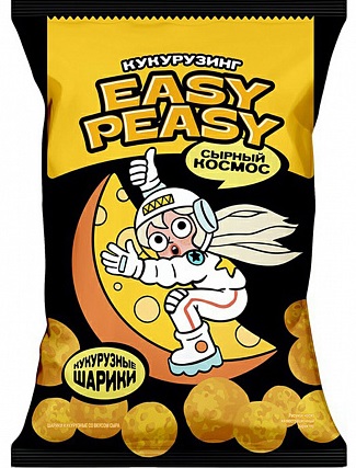 Easy Peasy кукурузные палочки со вкусом Сырный космос 50гр