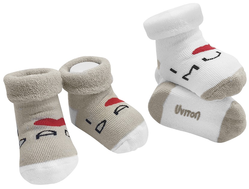 Носки детские UVITON 0-6 мес ( 2 пары ) Я Люблю Маму / Папу арт.0173