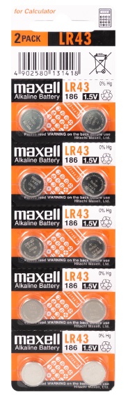 Батарейка MAXELL LR43 10 PK (2шт) 