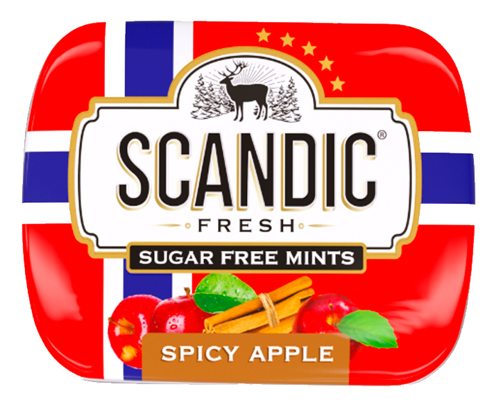 Конфеты Scandic без сахара со вкусом Пряного яблока 14г