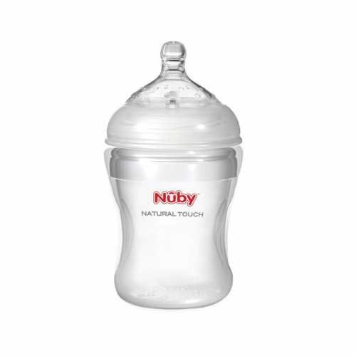Бутылочка Пластиковая NUBY 150мл с ш/г Соска Силиконовая 0м+ (цв.в асс.) 67016