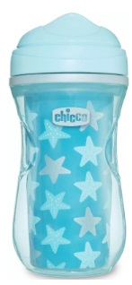 Поильник 14м+ CHICCO Active Cup 266мл Непроливайка голубой