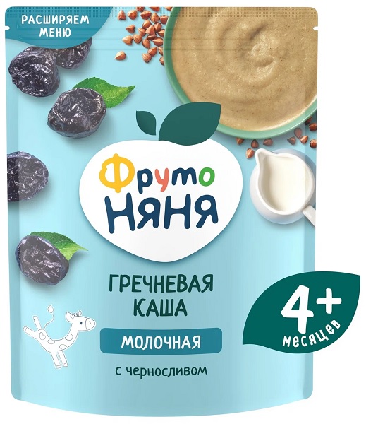 ФрутоНяня Каша молоч Гречневая с Черносливом Злаковая с 4 мес