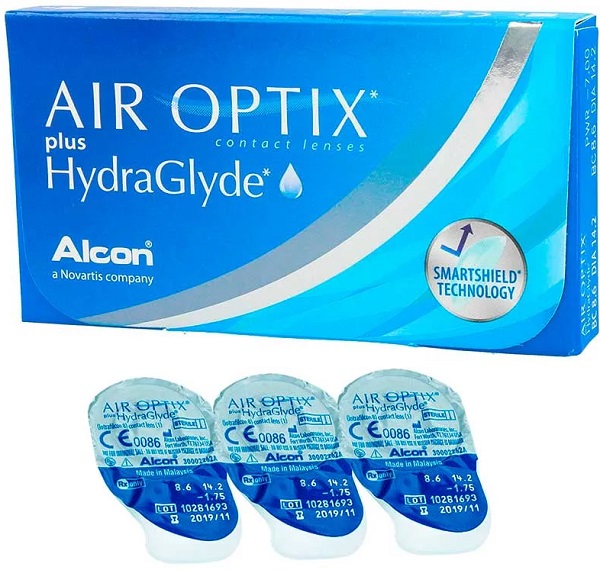 Контактные Линзы на 1 Месяц -3,25 BC 8,6 Air Optix HydraGlyde ( 3 линзы ) (Упаковка)