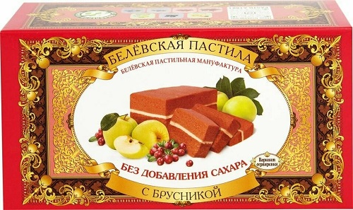 Белёвская пастила с Брусникой 100г Белёвская пастильная мануфактура