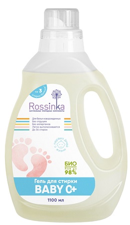 Гель для стирки детского белья Baby 0+ ROSSINKA 1100 мл