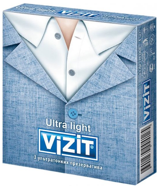 Презервативы VIZIT Hi-Tech Ultra Light 3 шт ультратонкие