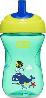 Поильник 12м+ CHICCO Advanced Cup 266мл Непроливайка зеленый