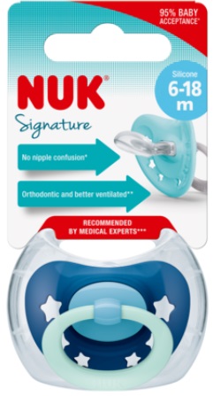Соска Силиконовая NUK 6м+ Signature арт.659744