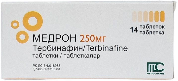 Медрон табл. 250 мг №14 ( тербинафин ) (Упаковка)