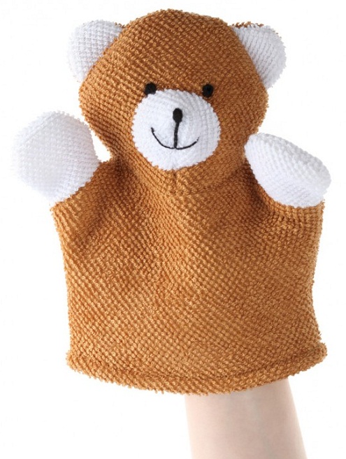 Рукавичка для купания малыша ROXY KIDS RBS-002 Baby Bear Махровая мочалка