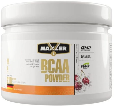 Maxler BCAA Powder Sugar Free 2:1:1 Вишня 210 г банка