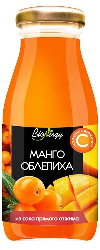 BioNergy Нектар Манго Облепиха 200мл стекло САВА