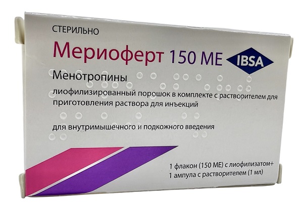 Мериоферт амп. 150МЕ №1 с растворителем ( менотропин)