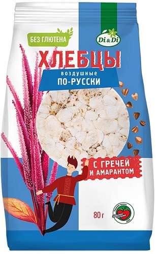 Di&Di Хлебцы по-Русски с гречей и амарантом 80г