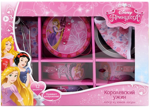 Набор посуды Королевский ужин DISNEY ПРИНЦЕССА 3+ арт.0201-001