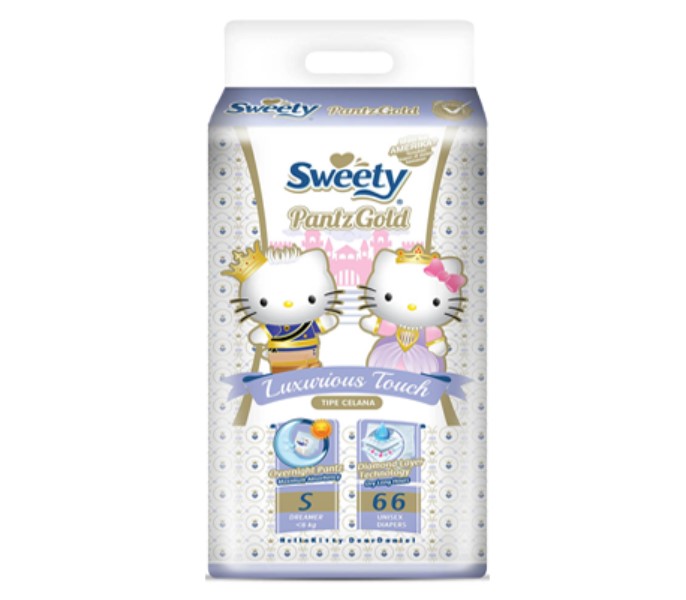 Трусики-подгузники для детей SWEETY S66 (до 6кг) 66шт PANTS GOLD