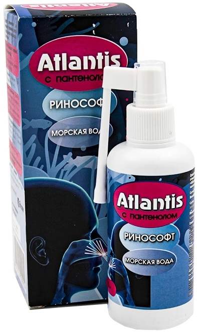 Atlantis ринософт спрей 150 мл морская вода с Пантенолом
