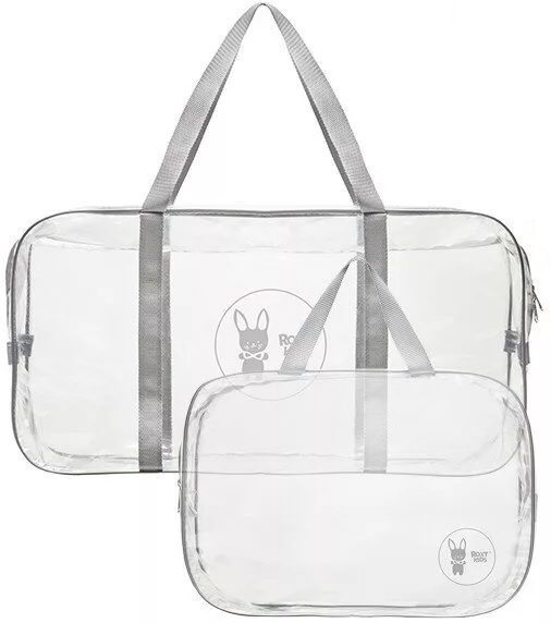 Сумка в роддом комплект 2шт ROXY KIDS серый арт.RKB-005
